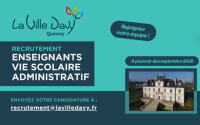 La Ville Davy recrute pour la rentrée de septembre 2026